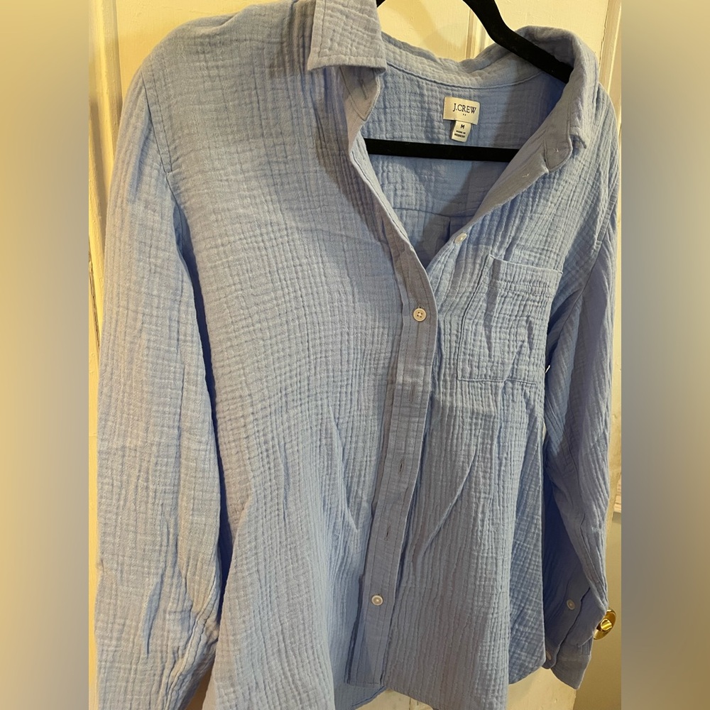 J Crew Double-gauze button-up shirt 100% Cotton | women’s medium - Picture 4 of 7